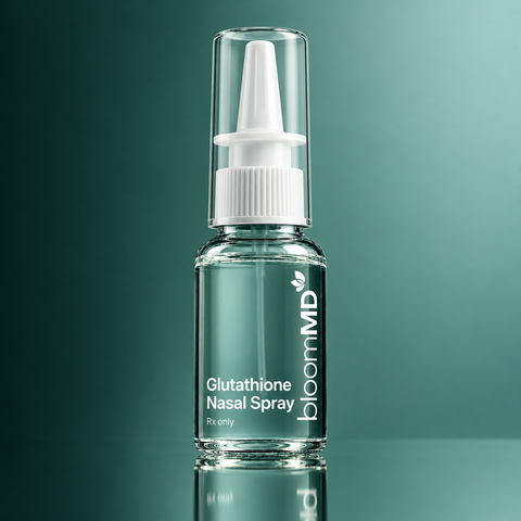 BloomMD Glutathione Nasal Spray illustrative prescription packaging