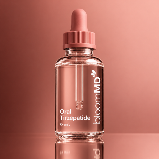 BloomMD Oral Tirzepatide illustrative prescription packaging