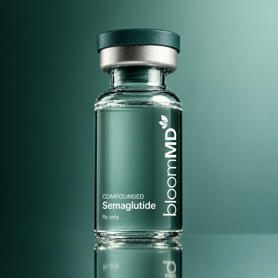 BloomMD compounded semaglutide illustrative vial