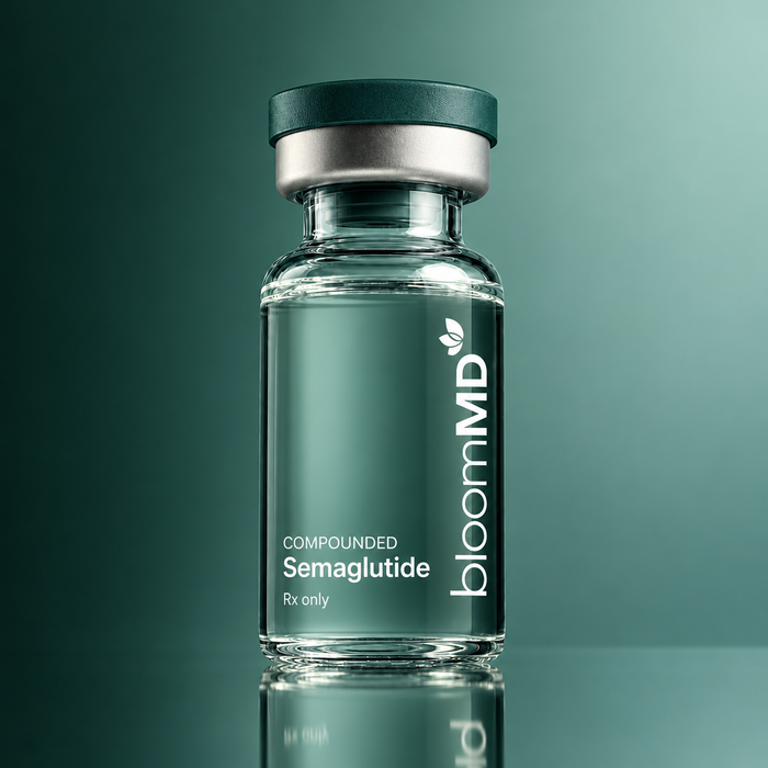 BloomMD compounded semaglutide illustrative vial