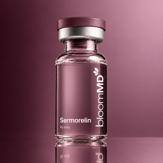 BloomMD sermorelin illustrative prescription vial